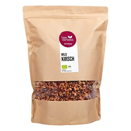 teeverliebt - Loser Früchtetee Wildkirsch 1000 g I Früchtetee lose I wild-fruchtig-frisch - Tee-Mischung maus kontrolliert biologischem Anbau I Früchtetee Bio lose 1 kg